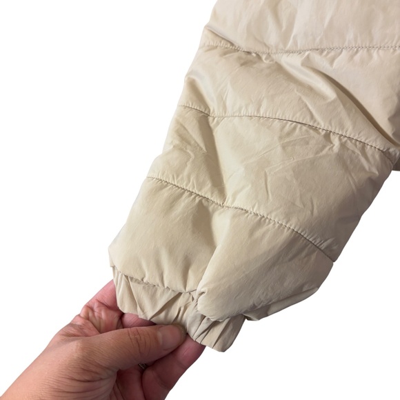 NWT Columbia Heritage Wallowa Insulated Cropped Puffer Jacket Large Beige Green - Picture 6 of 16